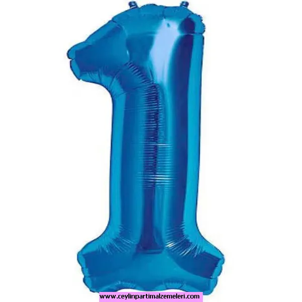 1 Rakam Lacivert Folyo Balon